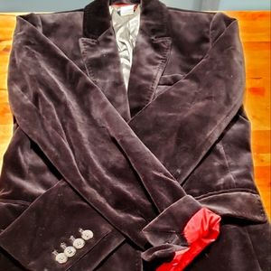 J. Crew, Velvet, Chocolate Schoolboy Blazer